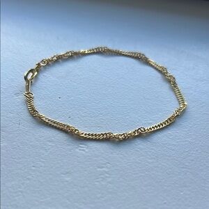 14K GP Spiral Tennis Bracelet with Textured Design